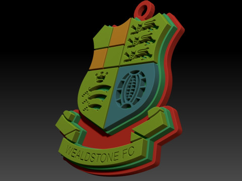 National League Wealdstone keychain badge color printable and renderable 3D Принт Модель