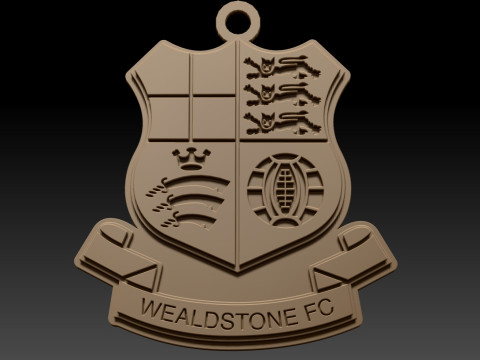 National League Wealdstone keychain badge color printable and renderable 3D Принт Модель