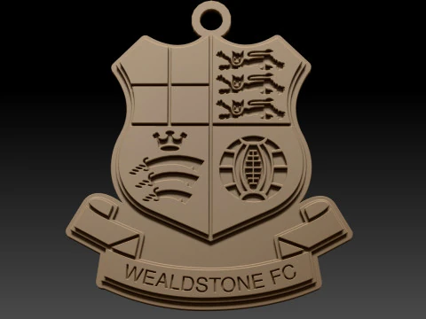 National League Wealdstone keychain badge color printable and renderable 3D Print Model