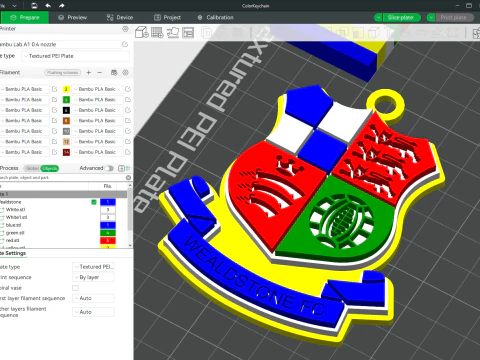 National League Wealdstone keychain badge color printable and renderable 3D Print Model