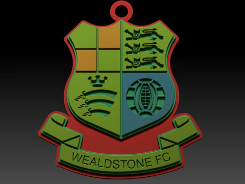 National League Wealdstone keychain badge color printable and renderable 3D Print Model