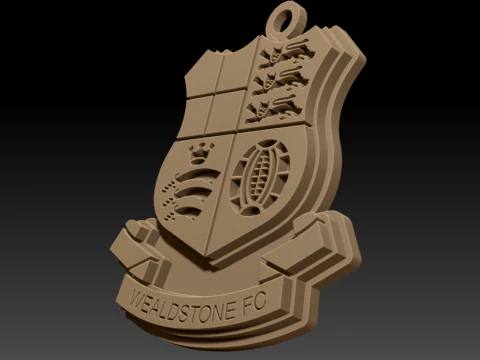 National League Wealdstone keychain badge color printable and renderable 3D Print Model