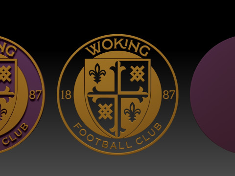 National League Woking keychain badge color printable and renderable Modello di stampa 3D