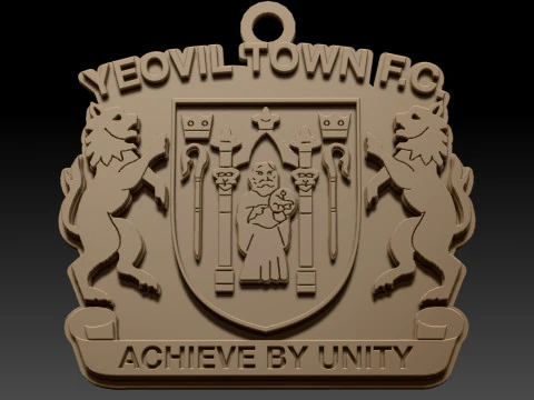 National League Yeovil Town keychain badge color printable and renderable 3D Print Model