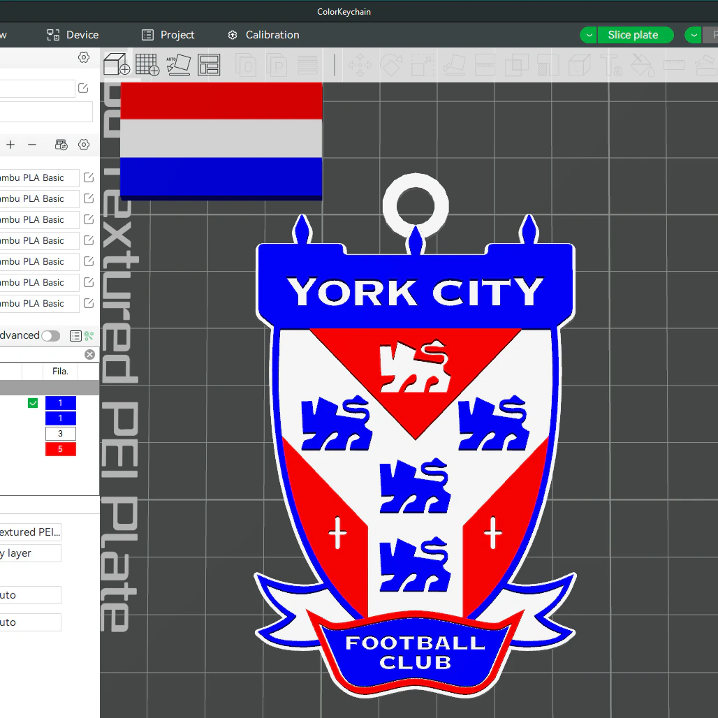 National League York City keychain badge color printable and renderable 3D Print Model .c4d .max .obj .3ds .fbx .stl .blend 