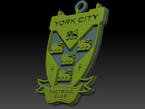 National League York City keychain badge color printable and renderable 3D Print Model