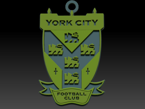 National League York City keychain badge color printable and renderable Modèles 3D en vedette