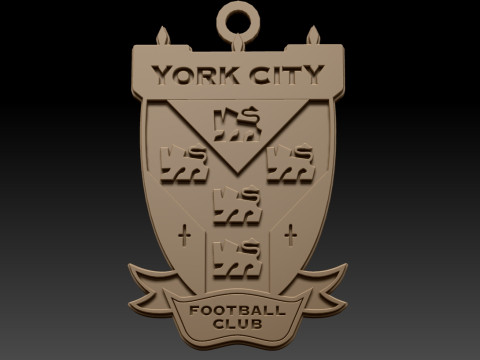 National League York City keychain badge color printable and renderable Modèles 3D en vedette