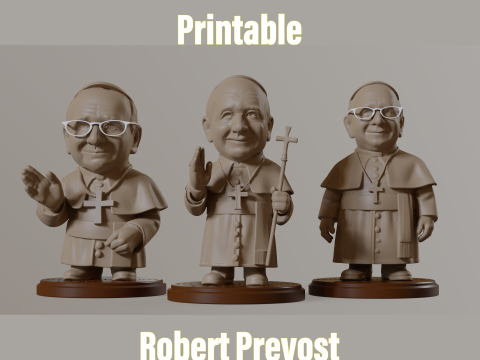 Pope Leon XIV Robert Prevost STL printable figures Modello di stampa 3D