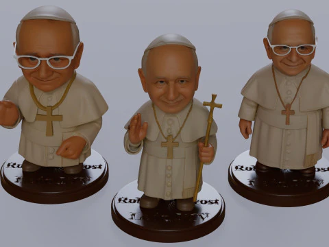 Pope Leon XIV Robert Prevost STL printable figures 3D Print Model