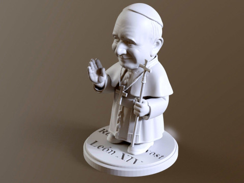 Pope Leon XIV Robert Prevost STL printable figures 3D प्रिंट मॉडल