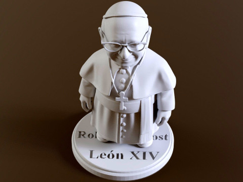 Pope Leon XIV Robert Prevost STL printable figures 3D प्रिंट मॉडल
