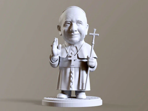 Pope Leon XIV Robert Prevost STL printable figures 3D Print Model
