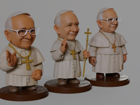 Pope Leon XIV Robert Prevost STL printable figures 3D प्रिंट मॉडल