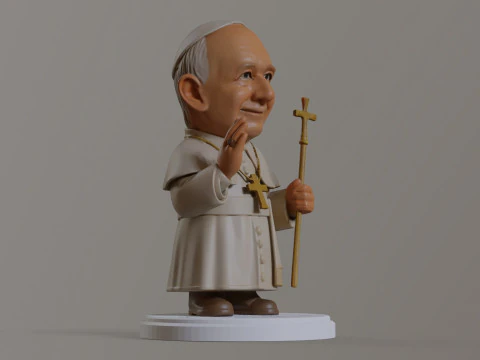 Pope Leon XIV Robert Prevost STL printable figures 3D Print Model