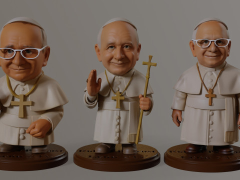 Pope Leon XIV Robert Prevost STL printable figures 3D प्रिंट मॉडल