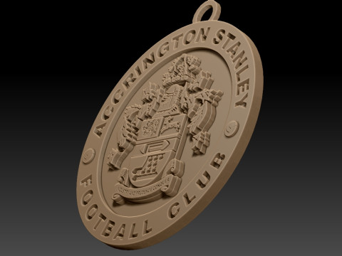 EFL League Two Accrington Stanley Keychain Shield color printable and renderable Model do druku 3D