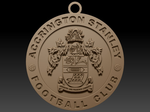 EFL League Two Accrington Stanley Keychain Shield color printable and renderable Model do druku 3D