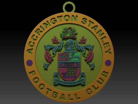 EFL League Two Accrington Stanley Keychain Shield color printable and renderable Model do druku 3D