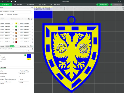 EFL League Two AFC Wimbledon sleutelhangerschild in kleur afdrukbaar en renderbaar 3D printmodel