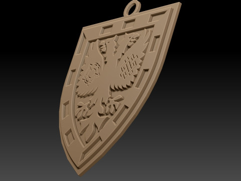 EFL League Two AFC Wimbledon Keychain Shield color printable and renderable Model do druku 3D