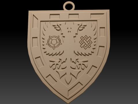 EFL League Two AFC Wimbledon Keychain Shield color printable and renderable Model do druku 3D