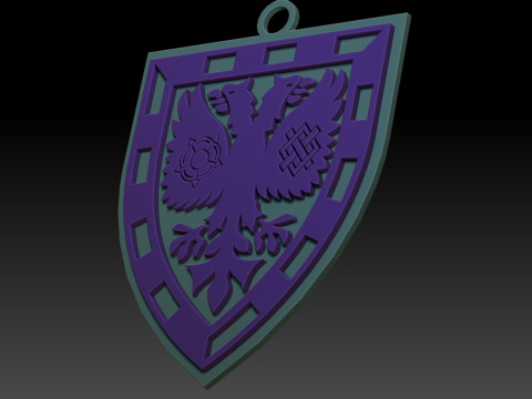 EFL League Two AFC Wimbledon Keychain Shield color printable and renderable Model do druku 3D