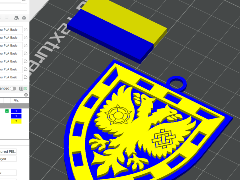 EFL League Two AFC Wimbledon Keychain Shield color printable and renderable Model do druku 3D