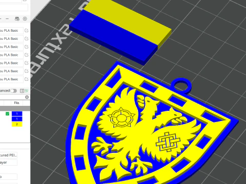 EFL League Two AFC Wimbledon Keychain Shield color printable and renderable 3D Print Model