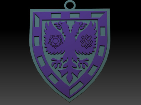 EFL League Two AFC Wimbledon Keychain Shield color printable and renderable Model do druku 3D
