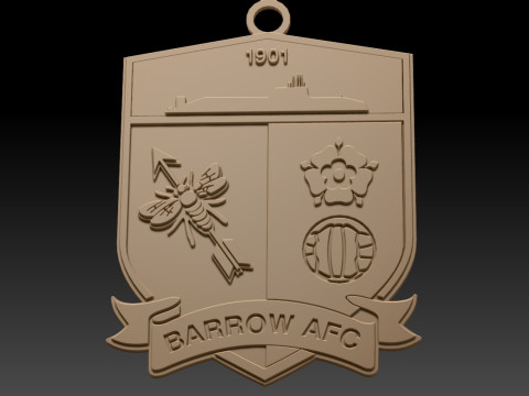 EFL League Two Barrow Keychain Shield color printable and renderable 3D प्रिंट मॉडल