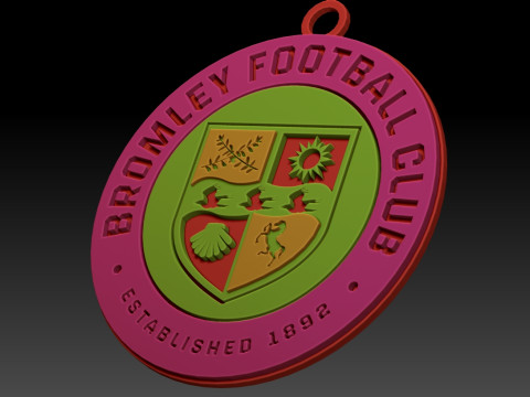 EFL League Two Bromley Keychain Shield color printable and renderable 3D प्रिंट मॉडल