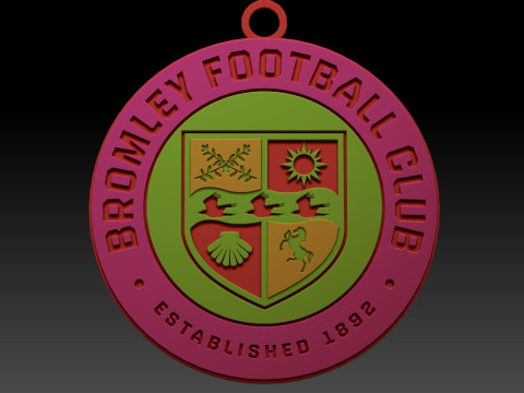 EFL League Two Bromley Keychain Shield color printable and renderable 3D प्रिंट मॉडल
