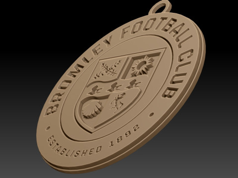 EFL League Two Bromley Keychain Shield color printable and renderable 3D प्रिंट मॉडल