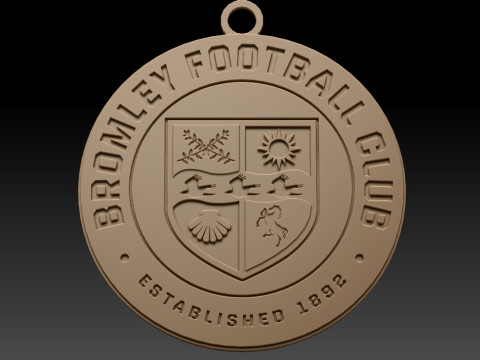 EFL League Two Bromley Keychain Shield color printable and renderable 3D प्रिंट मॉडल