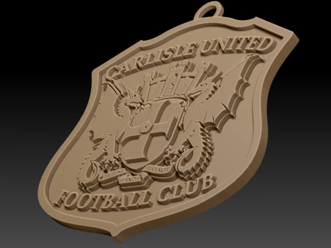 EFL League Two Carlisle United Keychain Shield color printable and renderable 3D Print Model