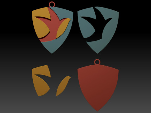 EFL League Two Cheltenham Town Keychain Shield color printable and renderable 3D Принт Модель