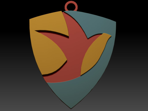 EFL League Two Cheltenham Town Keychain Shield color printable and renderable 3D Принт Модель