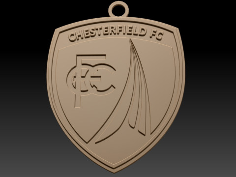 EFL League Two Chesterfield Keychain Shield color printable and renderable 3D Принт Модель