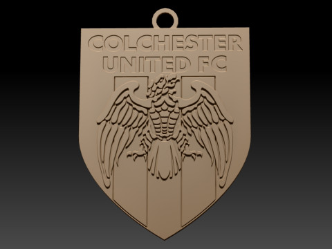 EFL League Two Colchester United Keychain Shield color printable and renderable Model do druku 3D