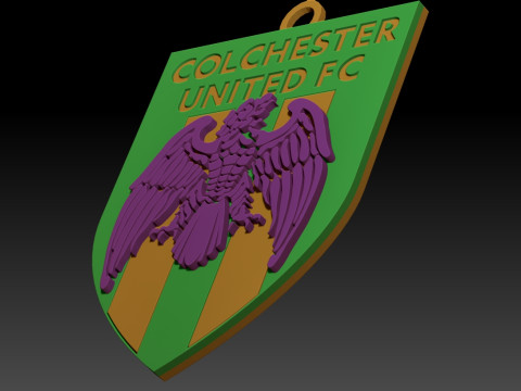 EFL League Two Colchester United Keychain Shield color printable and renderable Model do druku 3D