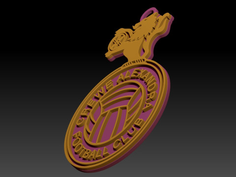 EFL League Two Crewe Alexandra Keychain Shield color printable and renderable 3D Принт Модель