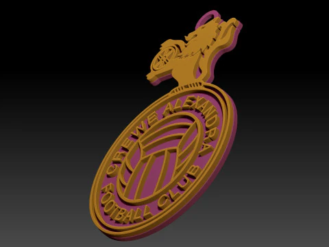 EFL League Two Crewe Alexandra Keychain Shield color printable and renderable 3D Print Model