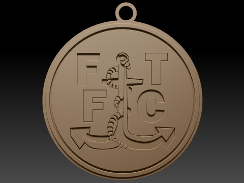 EFL League Two Fleetwood Town Keychain Shield color printable and renderable Model do druku 3D
