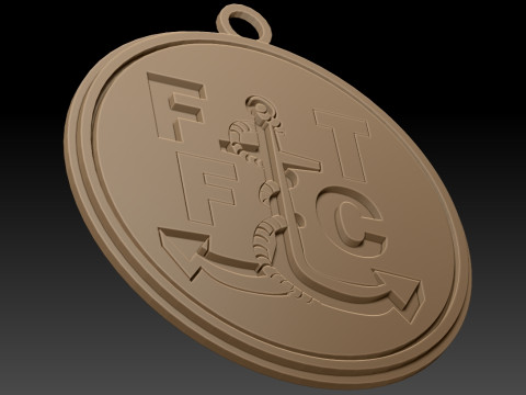 EFL League Two Fleetwood Town Keychain Shield color printable and renderable Model do druku 3D