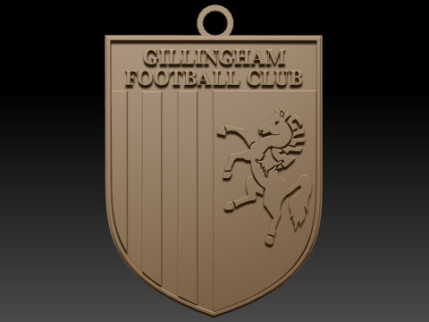 EFL League Two Gillingham Keychain Shield color printable and renderable 3D Baskı Modeli