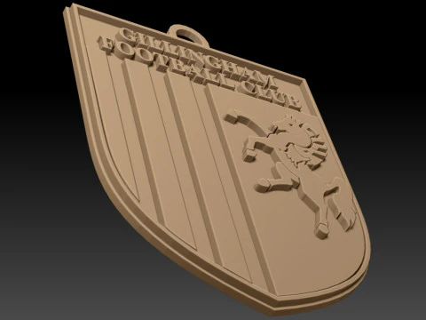 EFL League Two Gillingham Keychain Shield color printable and renderable 3D Print Model