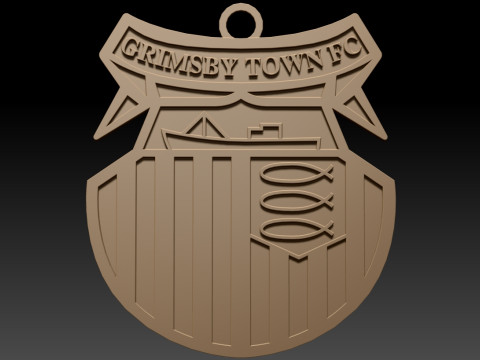 EFL League Two Grimsby Town Keychain Shield color printable and renderable 3D Принт Модель