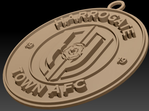 EFL League Two Harrogate Town Keychain Shield color printable and renderable 3D Принт Модель