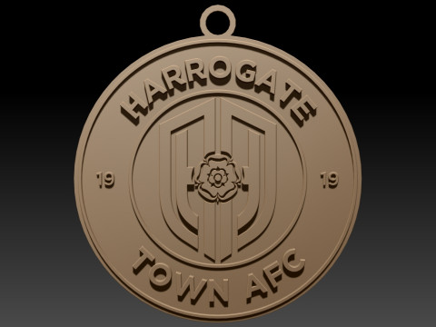 EFL League Two Harrogate Town Keychain Shield color printable and renderable 3D Принт Модель